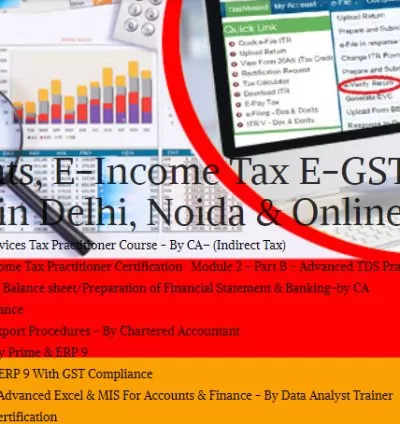 Accounting Course with real SAP Finance software, Best Income Tax and GST Course in Delhi by "SLA Consultants"