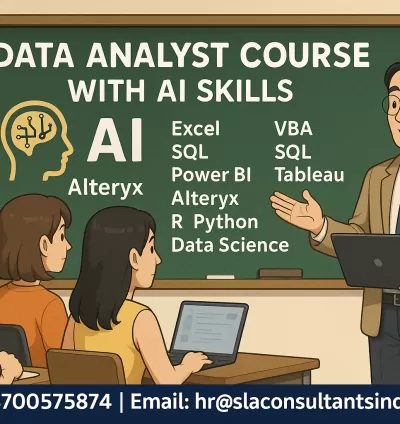 The Data Analytics Course: Complete Data Analytics Internship, Update with AI Skills for 2026, by SLA Consultants Delhi,